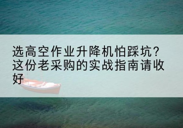 天长高空作业升降机厂家推荐-选高空作业升降机怕踩坑？这份老采购的实战指南请收好