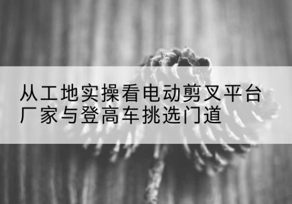 天长电动剪叉升降平台厂家-从工地实操看电动剪叉平台厂家与登高车挑选门道